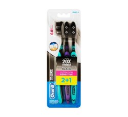 Oral-B Ultra Thin Toothbrushes Black 1 X 2 + 1 Free