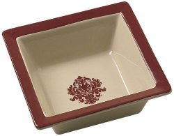 Caffco International Biltmore Inspirations Collection Damask Ceramic Square-shaped Bowls MINI Set Of 2