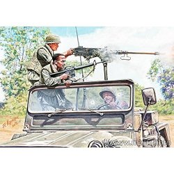 Master Box Models 1 35 "charlie On The Left" Crew Of 3 U.s. Jeep And Two Viet Cong Fighters 5 Figures Set