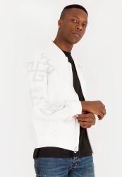 guess white bomber jacket
