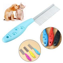 Stainless Steel Pet Comb Cat Dog Trimmer Grooming Comb Brush Rake Hair Shedding Flea Tools