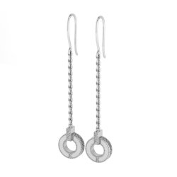 Why Jewellery Circle Of Life Collection Diamond Chandelier Earrings in Silver