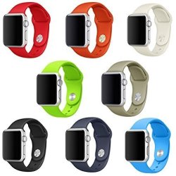 Apple Watch Band Sailfar 8-PACK Sports Silicone Replacement Wrist Strap For Apple Watch Iwatch