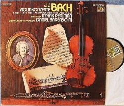 Perlman+barenboim - Bach Violin Concertos - Opened Vinyl Lp - Near Mint Condition