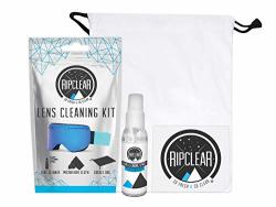 Ripclear Lens Cleaning Kit - Lens Cleaner Microfiber Cloth Goggle sunglasses Bag