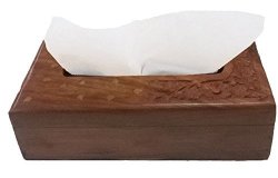 Special Gifts At Good Friday.wooden Tissue Box Cover Dispenser With Decorative Brass Inlay Tissue Holder Tissue Container For Car Dining Table