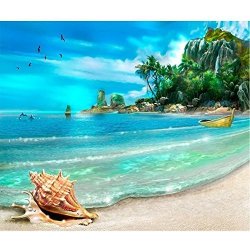 DIY 5D Diamond Painting Kits For Adults Full Drill Cross Stitch Arts Craft Supply For Home Wall Decor 30X40CMSEA Beach