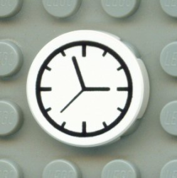 Parts Tile Round 2 X 2 With Clock Pattern 4150PX1