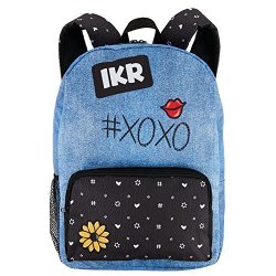 BirthdayExpress Denim And Black School Supplies Childrens Canvas Backpack Book Bag