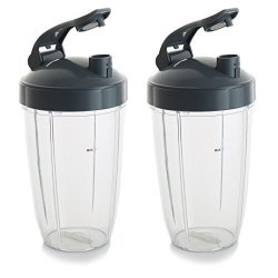 24 Oz Cups For Nutribullet Blender W Leak Flip To Go Lid. Dishwasher Safe & Bpa-free Nutribullet Replacement Cups Fit Nutribullet 600 Watt And