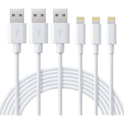 Iphone USB Cable For Iphone 6 7 8 X 11&11PRO & 12PRO Max Pack 3