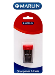 Marlin Plastic Sharpener 1 Hole+containe Retail Packaging No Warranty