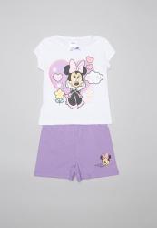 POP CANDY Girls Minnie Mouse Set - White & Purple