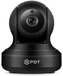 Fdt 1080P HD Wifi Pan tilt Ip Camera 2.0 Megapixel Indoor Wireless Security Camera FD8901 Black Plug & Play Two-way Audio & Nightvision
