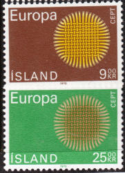 Iceland 1970 Europa Sg 473-4 Complete Unmounted Mint Set