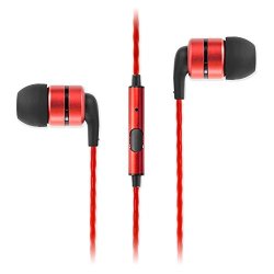 Bonus Pack Soundmagic E80S Red Reference Series Flagship Noise Isolating In-ear Headphones With Microphone And Remote For All Smartphones Apple Android Windows Samsung Htc