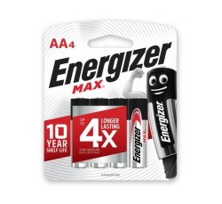 Energizer Max Aa Alkaline Batteries 4-PACK