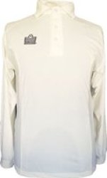 County Long Sleeve Cricket Shirt With Mesh Inserts Ivory