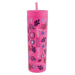 Plastic Tumbler With Straw - Chosen Loved Beautiful