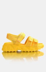 Tomtom Ladies Velcro Strap Sandals - Mustard - Mustard UK 6