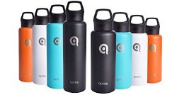 Qottle 24OZ Sport Water Bottle - Stainless Steel Double Wall Vacuum Insulated Travel Flask For Hot And Cold For Outdoor Camping Hiking-tiffany Blue
