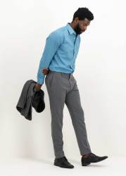 Grey Slim Fit Bi-stretch Comfort Trousers