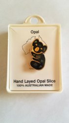 Hand Layered Opal Slice Brooch 100% Australian Made
