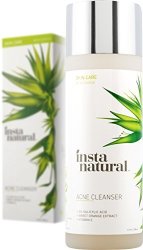 InstaNatural Acne Face Wash With Salicylic Acid - Cleanser Treatment For Smooth Complexion - Clears Blackheads Hormonal Breakouts Pimples Acne Scars & Blemishes