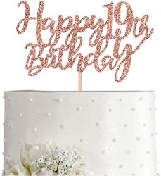 Mua LINGTEER Happy 19th Birthday Black Cake Topper - Cheers to 19th Birthday  Nineteen Years Old Birthday Party Gift Decorations Sign. trên Amazon Mỹ  chính hãng 2023 | Fado