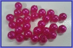 Acrylic Cherise Pearls 8MM - Pack Of 20.