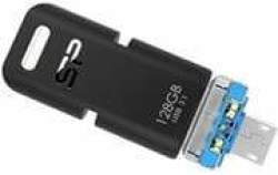 Silicon Power C50 Multifunction 128GB Mobile Flash Drive- 1X USB 3.1 Gen 1 Type-c Port 1X USB 3.1 Gen 1 Type-a Port 1X Micro USB 2.0 Port 128GB Sto