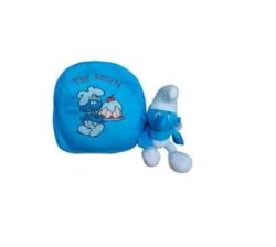 Kids School Bag Smurf Clumsy Gift Set School Bag Toddlers Kids Plush Toy - Blue