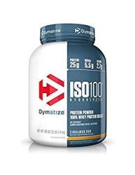Dymatize Iso 100 Whey Protein Powder With 25G Of Hydrolyzed 100% Whey Isolate Gluten Free Fast Digesting Cinnamon Bun 3 Pound
