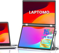 Laptop Screen Foldable Portable 15.6 Inch Dual Monitor Laptop Triple Monitor Wins mac 1080P Fhd Standard 2-5 Working Days