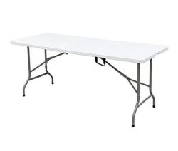 - 1.8M Folding Trestle Table 180X74X74 Cm - White