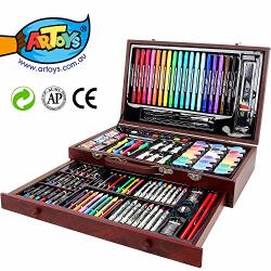 Art Supplies 85 Piece, Vigorfun Deluxe Wooden Art Set Crafts Drawing  Painting Kit with 2 Sketch Pads, Oil Pastels, Acrylic, Watercolor Paints,  Creative Gifts Box for Adults Artist Kids Teens Girls 