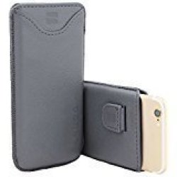 Iphone 7 Plus Case Snugg Apple Iphone 7 Plus Grey Leather Pouch Case Card Slot Apple Iphone 7 Plus Pouch Case Cover Executive Design