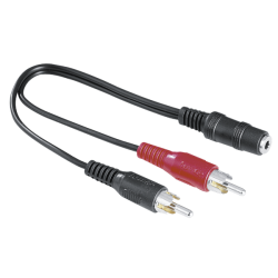 Ultralink | Audio Adapter 3.5 Mm Jack Plug - 2X 3.5 Mm Jack Socket Stereo
