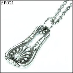 Antique Sterling Silver Spoon Handle Pendant