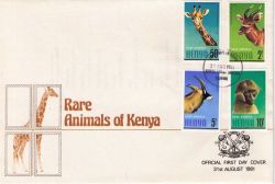 Kenya 1981 Rare Animals Of Kenya First Day Cover