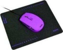 Port Designs Wired Mouse With Mouse Pad Purple