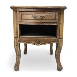 Teak Farmhouse Bedside Pedestal Furniture Sotran Dekorativ