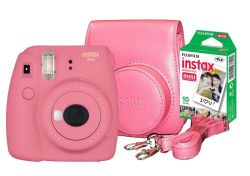 Fujifilm Instax MINI 9 Instant Camera Bundle - Flamingo Pink