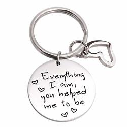 Alovesoul Mom Keychain - Everything I Am You Helped Me To Be Keychain Gifts For Mom