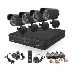 4 Channel Cctv Kit With 1200 Tvl Night Vision Ir Cameras Without Hard Drive