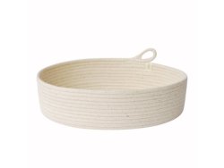 Ivory Round Table Basket Small