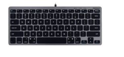 Macally Compact Space Gray USB Wired Keyboard For Mac And PC