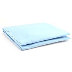 Cot Fitted Sheet Blue Large