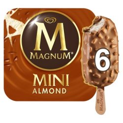 Magnum MINI Almond Ice Cream In Milk Chocte Multi-pack 6 X 60ML