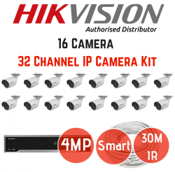 Hikvision 4MP Ip 32 Ch 16 Cam Kit